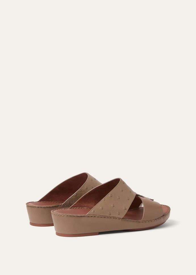 NEW BUCKLE WALK SANDAL OSTRICH CALF_FAQ8093_D05S_3