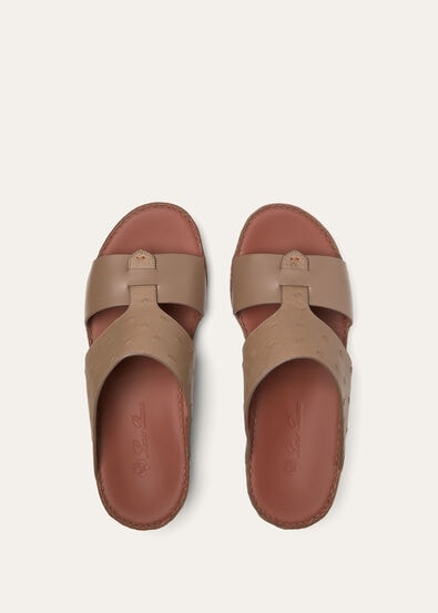 NEW BUCKLE WALK SANDAL OSTRICH CALF