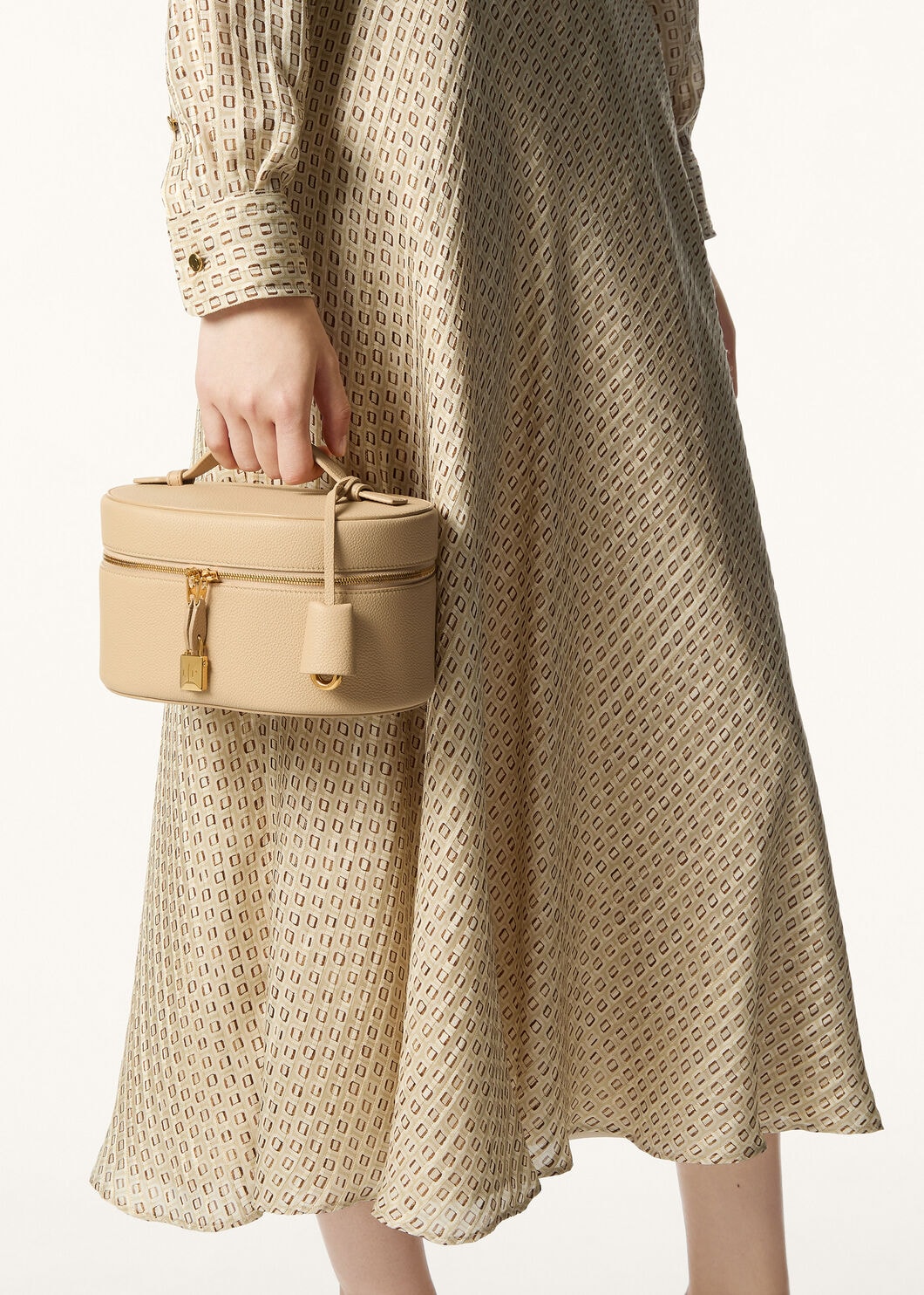 EXTRA VANITY CASE FINE GRAINED LEATHER