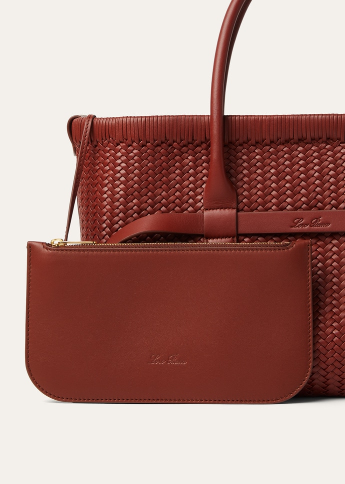 GHIERA SHOPPER SMALL WOVEN LEATHER/RDD LTH_FAQ8422_P0AI_NR_9