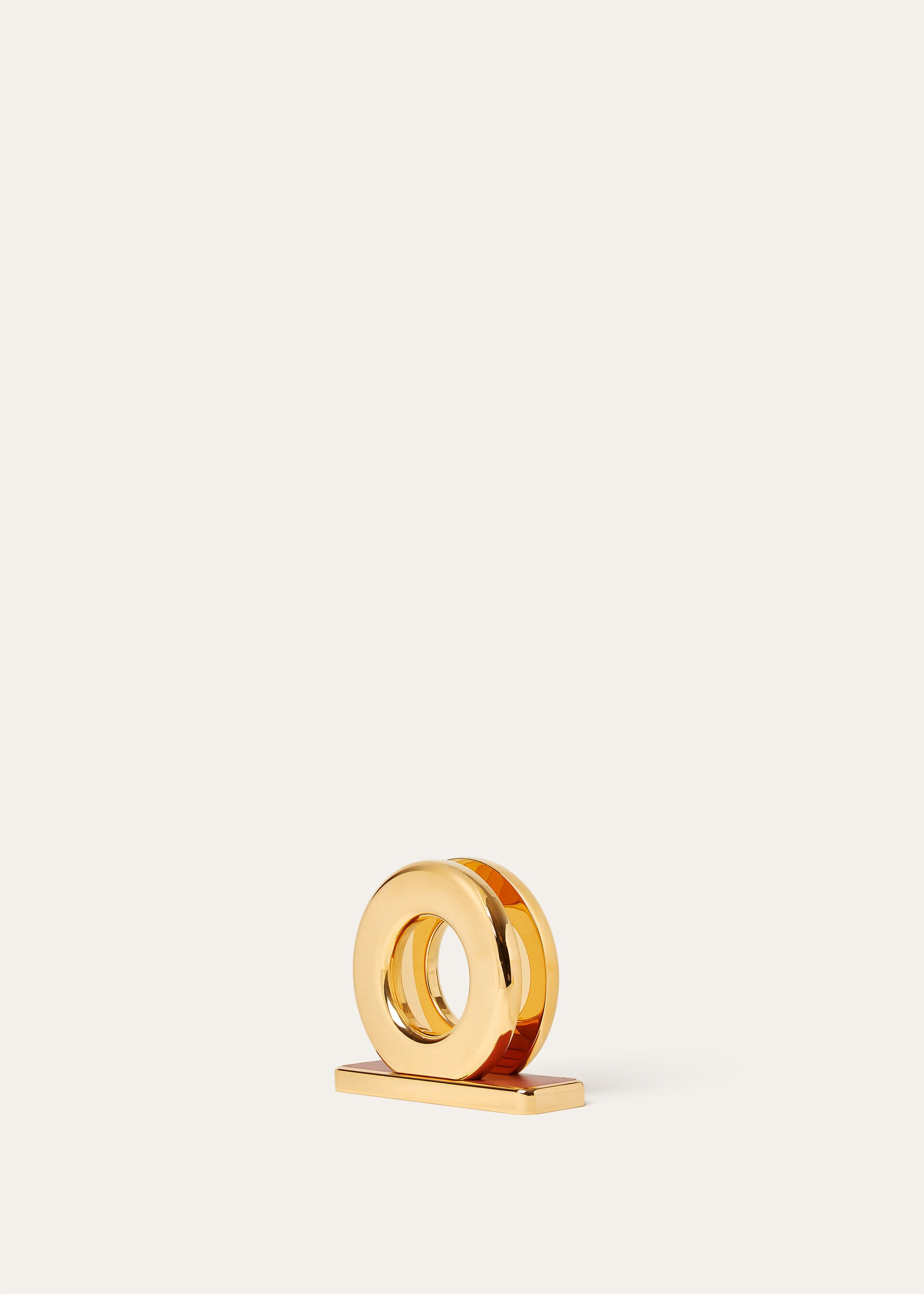 GHIERA MAIL HOLDER BRASS ROUNDED CALF