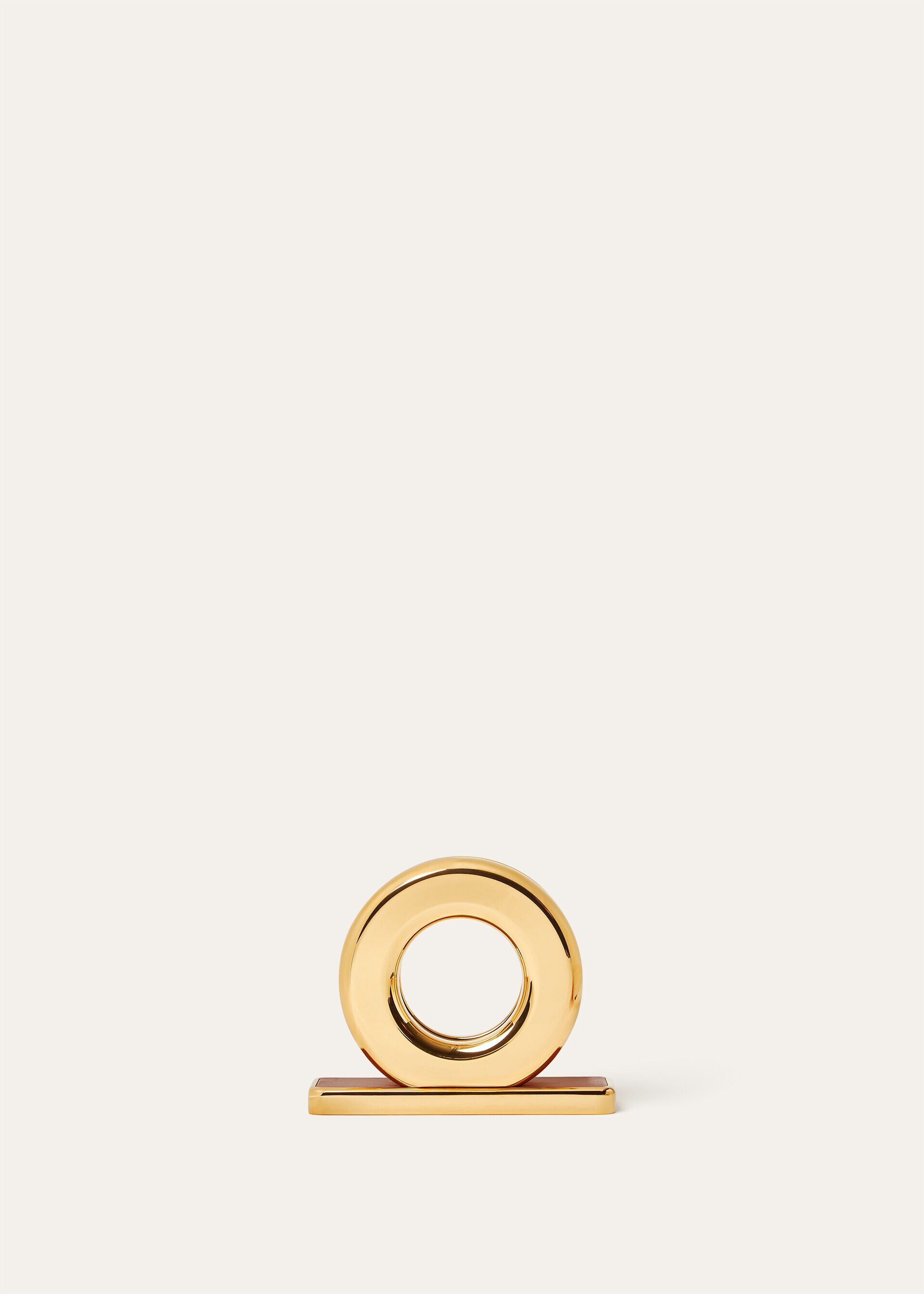 GHIERA MAIL HOLDER BRASS ROUNDED CALF