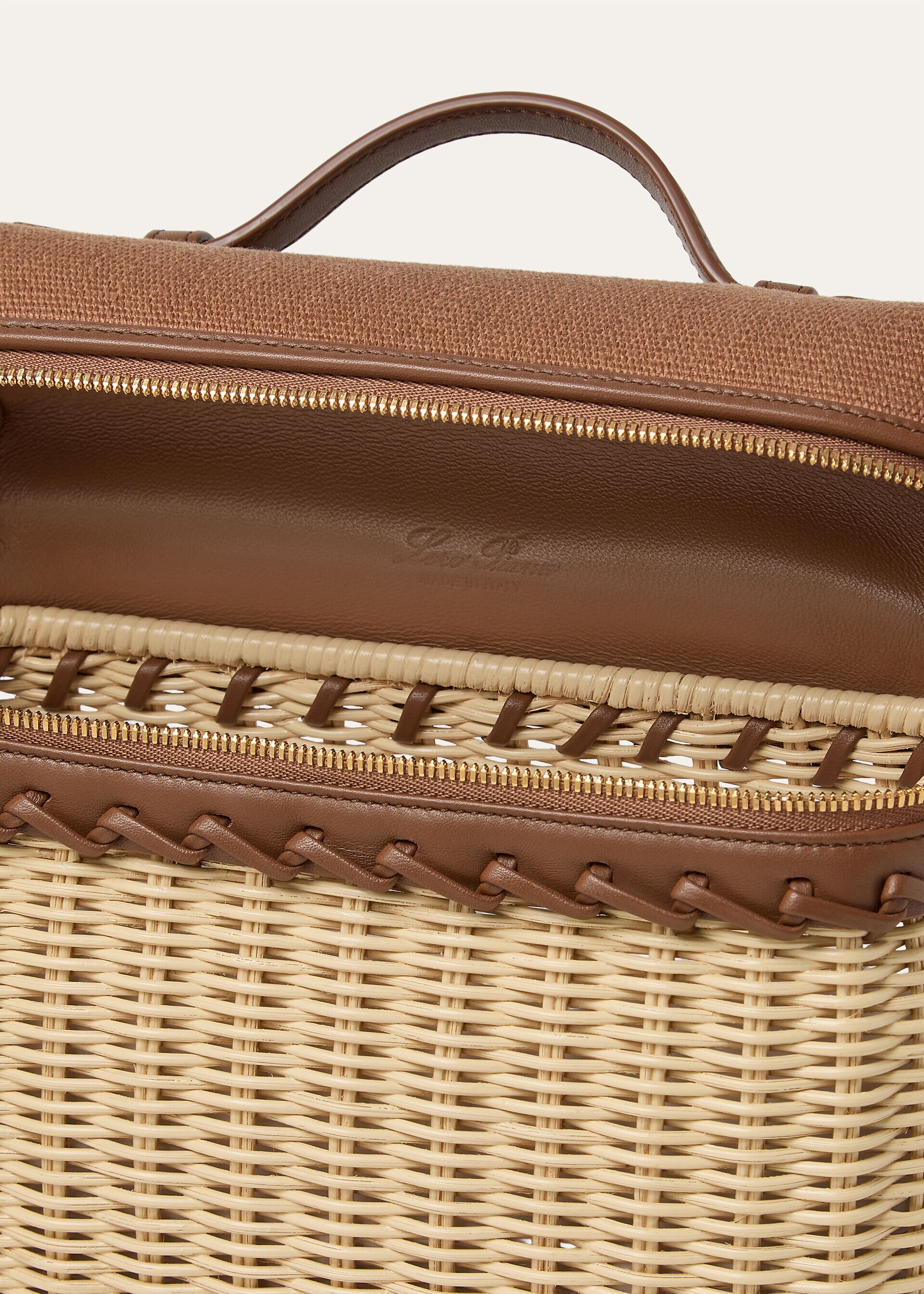 EXTRA POCKET L19 NS WICKER/CANVAS/ROUNDED LTH