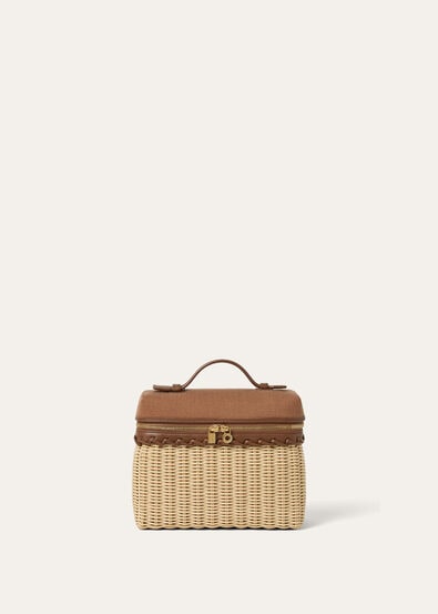EXTRA POCKET L19 NS WICKER/CANVAS/ROUNDED LTH