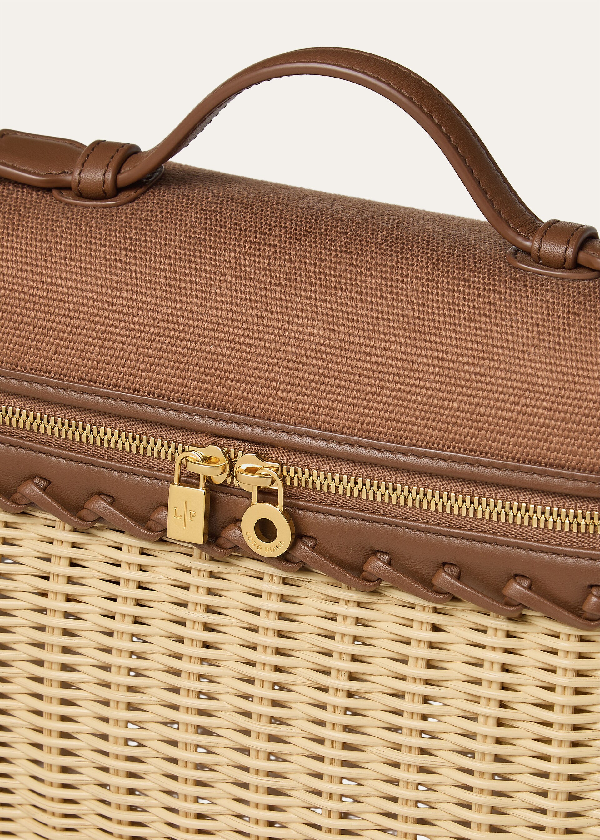 EXTRA POCKET L19 NS WICKER/CANVAS/ROUNDED LTH