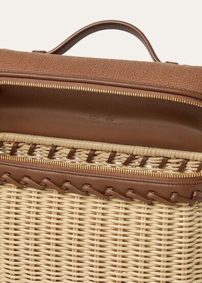 EXTRA POCKET L19 NS WICKER/CANVAS/ROUNDED LTH