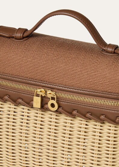 EXTRA POCKET L19 NS WICKER/CANVAS/ROUNDED LTH