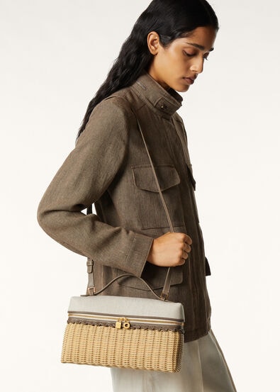 EXTRA POCKET L27 WICKER NATURAL CANVAS/RNDD LTH