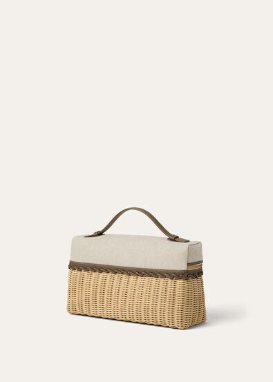 EXTRA POCKET L27 WICKER NATURAL CANVAS/RNDD LTH
