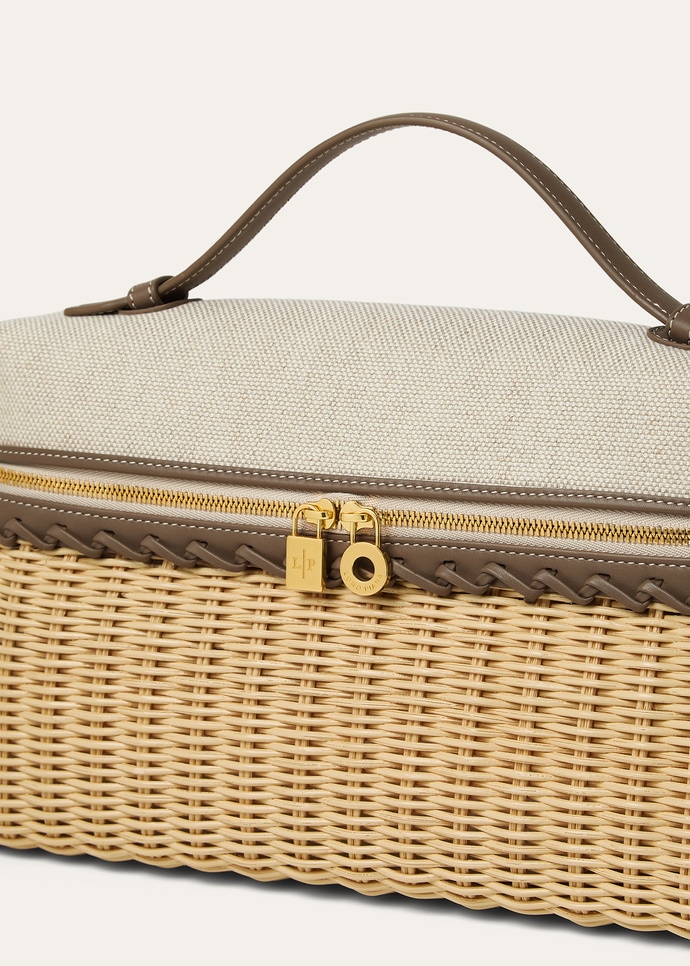 EXTRA POCKET L27 WICKER NATURAL CANVAS/RNDD LTH_FAQ9094_F7XV_NR_8