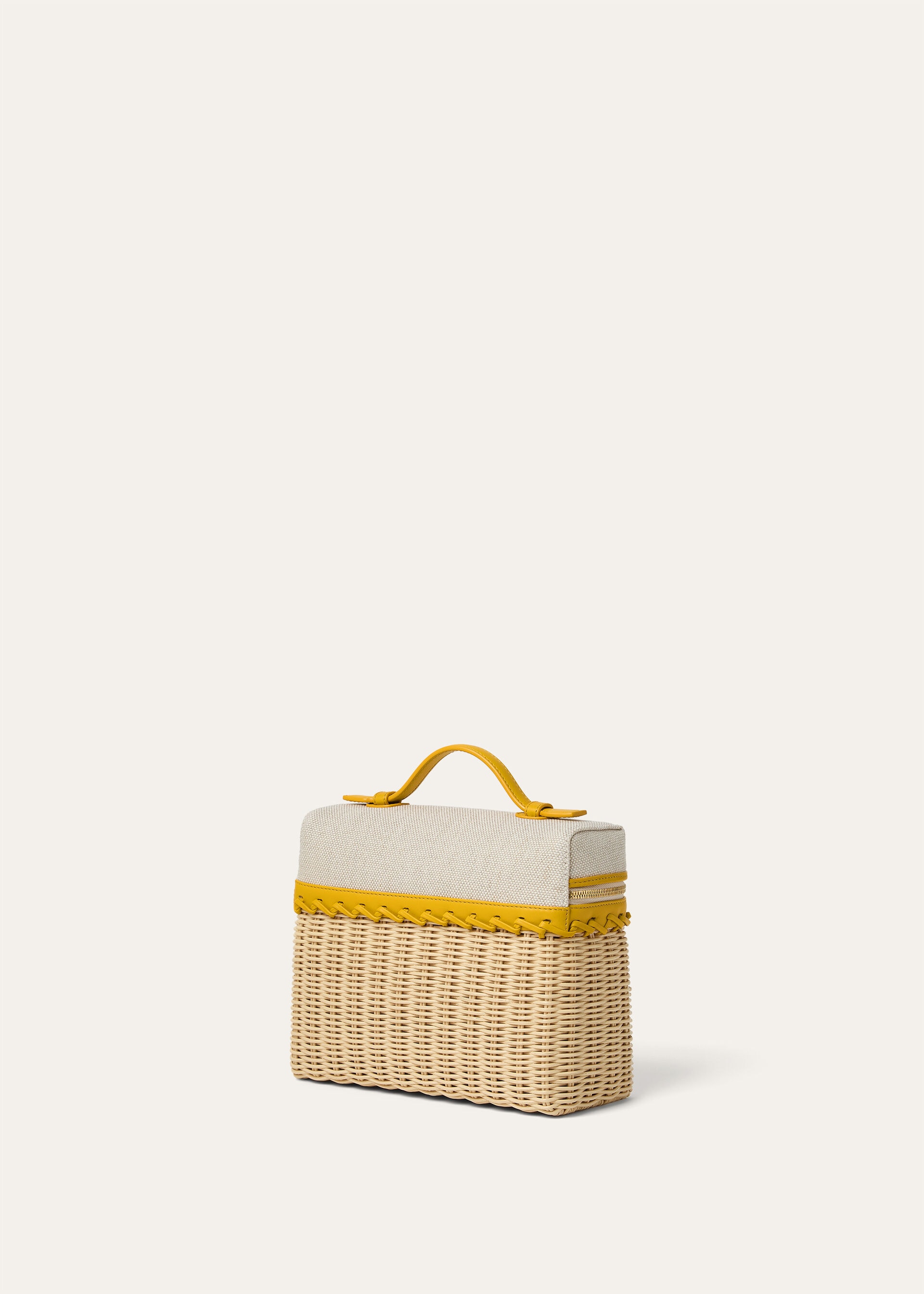 EXTRA POCKET L19 EW WICKER/NATURAL CNVS /RNDED LTH