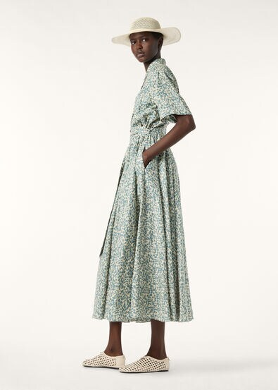 SHELLY DRESS JANE FLOWERS LINEN