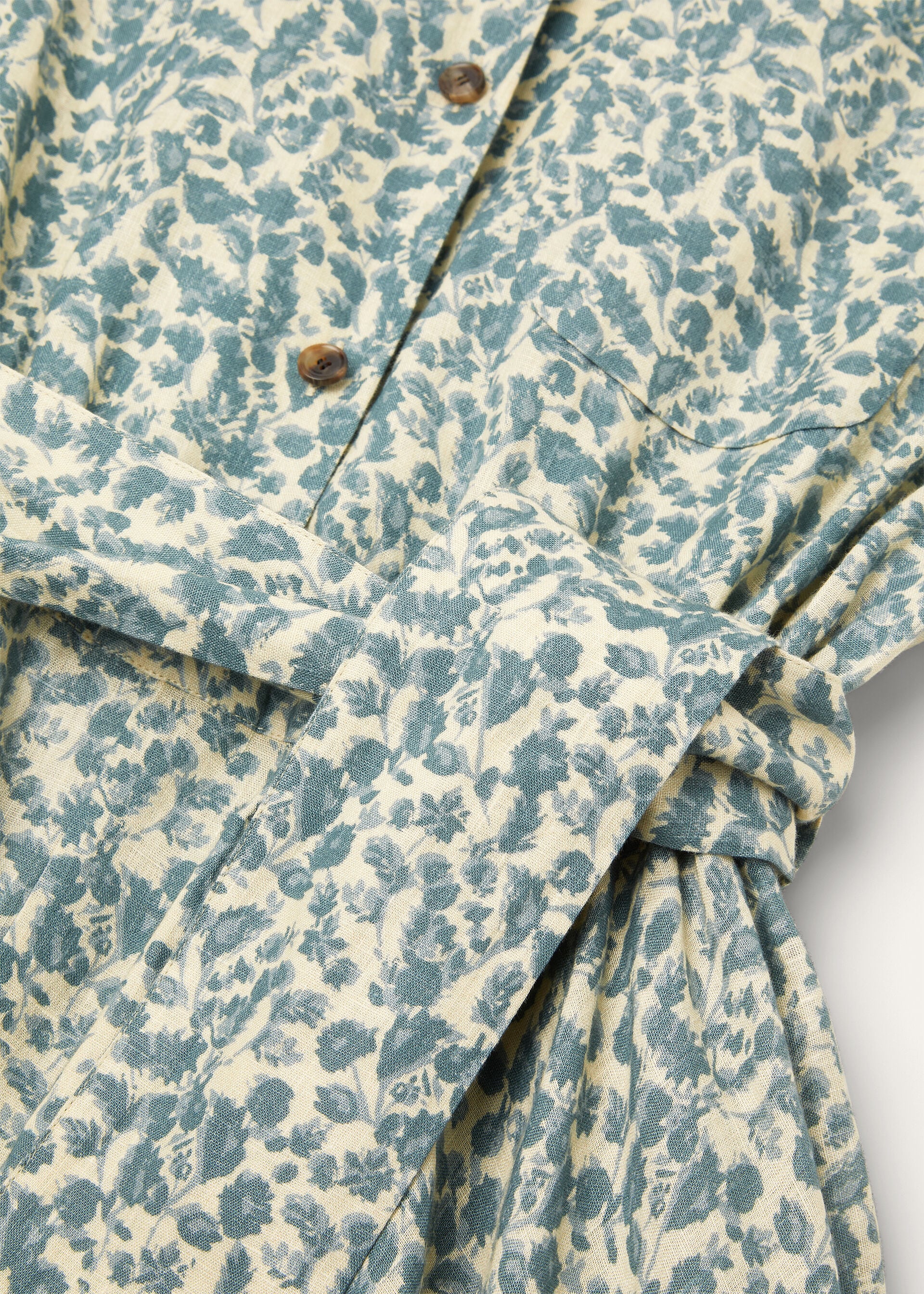 SHELLY DRESS JANE FLOWERS LINEN