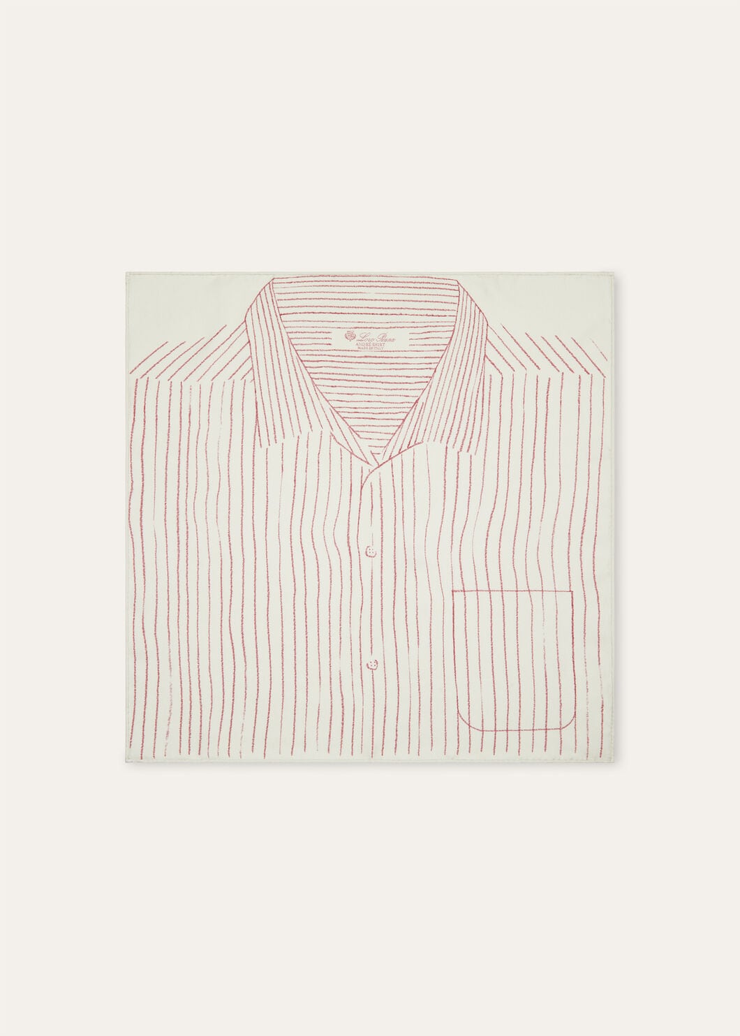 LORO PIANA ANDRE' SHIRT FOULARD 45 SILK TWILL