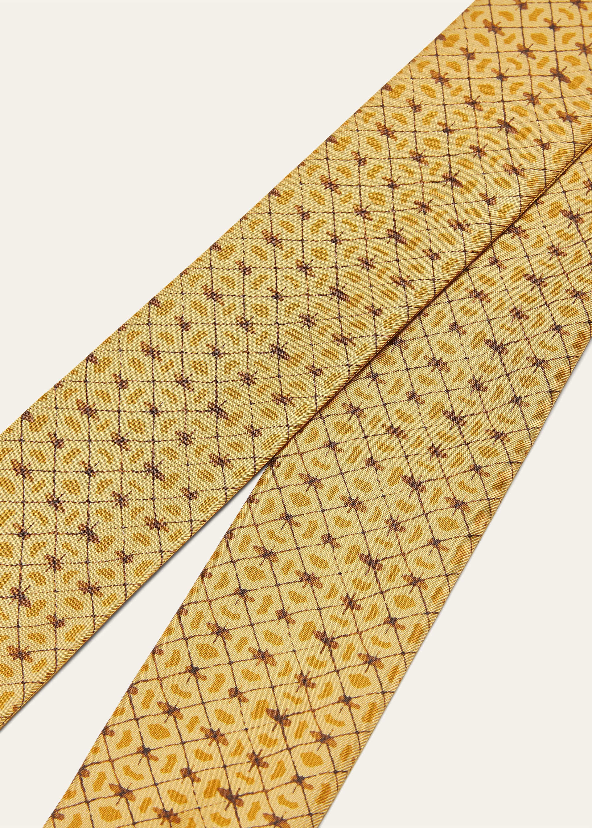 GOLDEN BEES TIE BAND 108 SILK TWILL