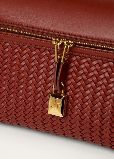 EXTRA SOFTY BAG L33 BRAIDED ROUNDED LEATHER