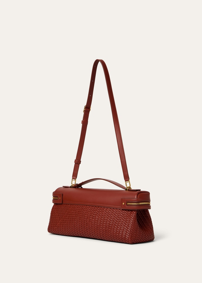 EXTRA SOFTY BAG L33 BRAIDED ROUNDED LEATHER_FAQ9848_P0AI_NR_4