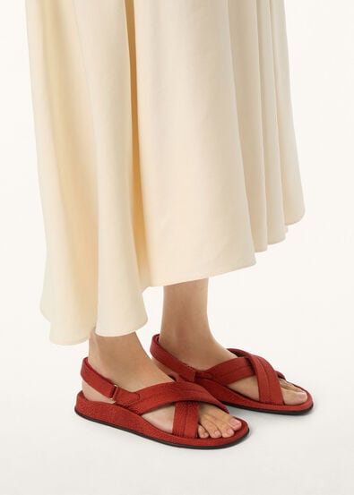 HECTOR CROSS FLAT SANDAL JAQUARD MIRELLE