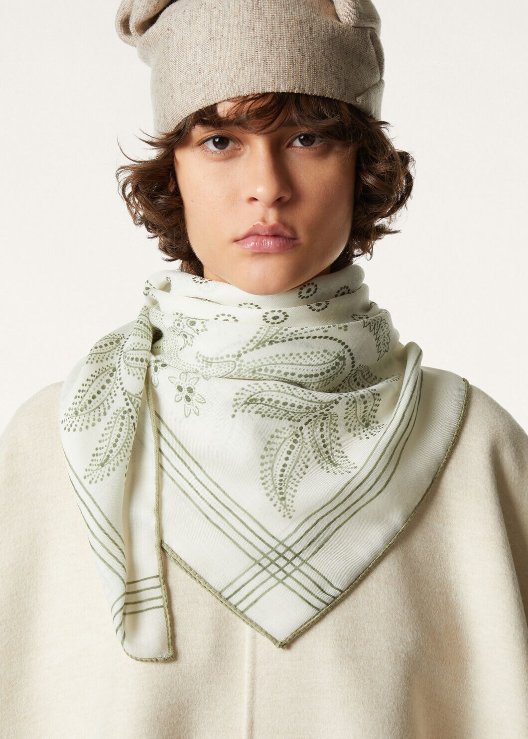 DAISY BANDANA FOULARD 90 WOOL