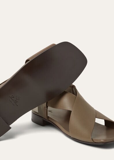 MARGE FLAT SANDAL NATURAL LAMBSKIN