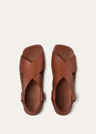 MARGE FLAT SANDAL NATURAL LAMBSKIN