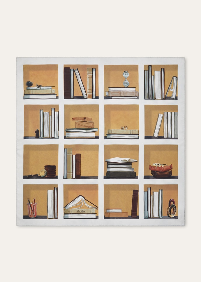 LORO PIANA LA LIBRERIA FOULARD 90 SILK TWILL_FAR0381_T2DP_NR_2