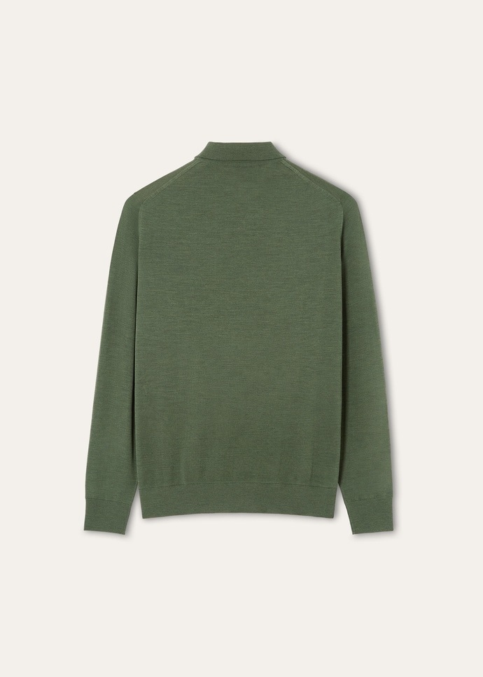 Loro Piana グリーントップス Loro Piana - Cypress Green Cashmere Quarter Zip Pullover