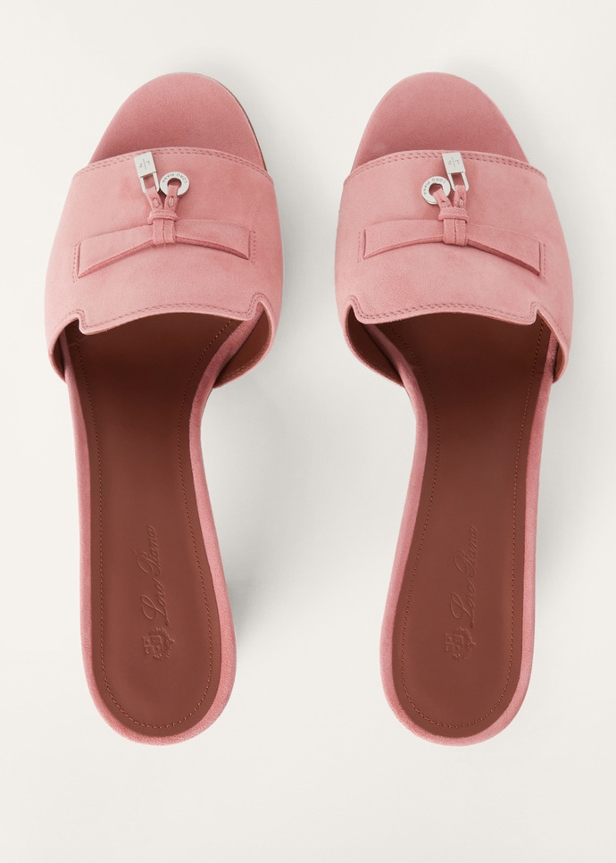 ロロピアーナ サマーチャームサンダル　スエード Summer Charms Sandal Suede Goatskin Precious Rose | Loro Piana