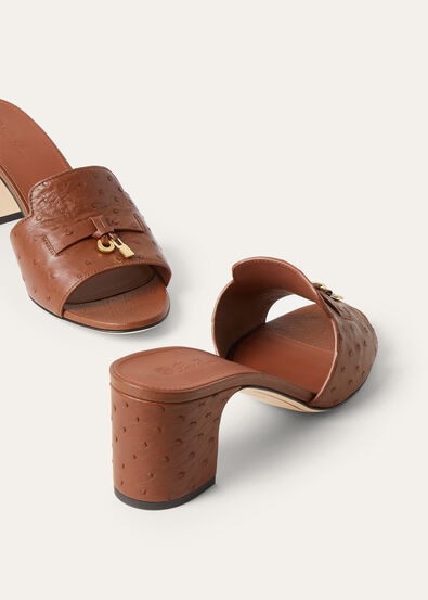 SUMMER CHARMS HEELED MULE T55 OSTRICH AF
