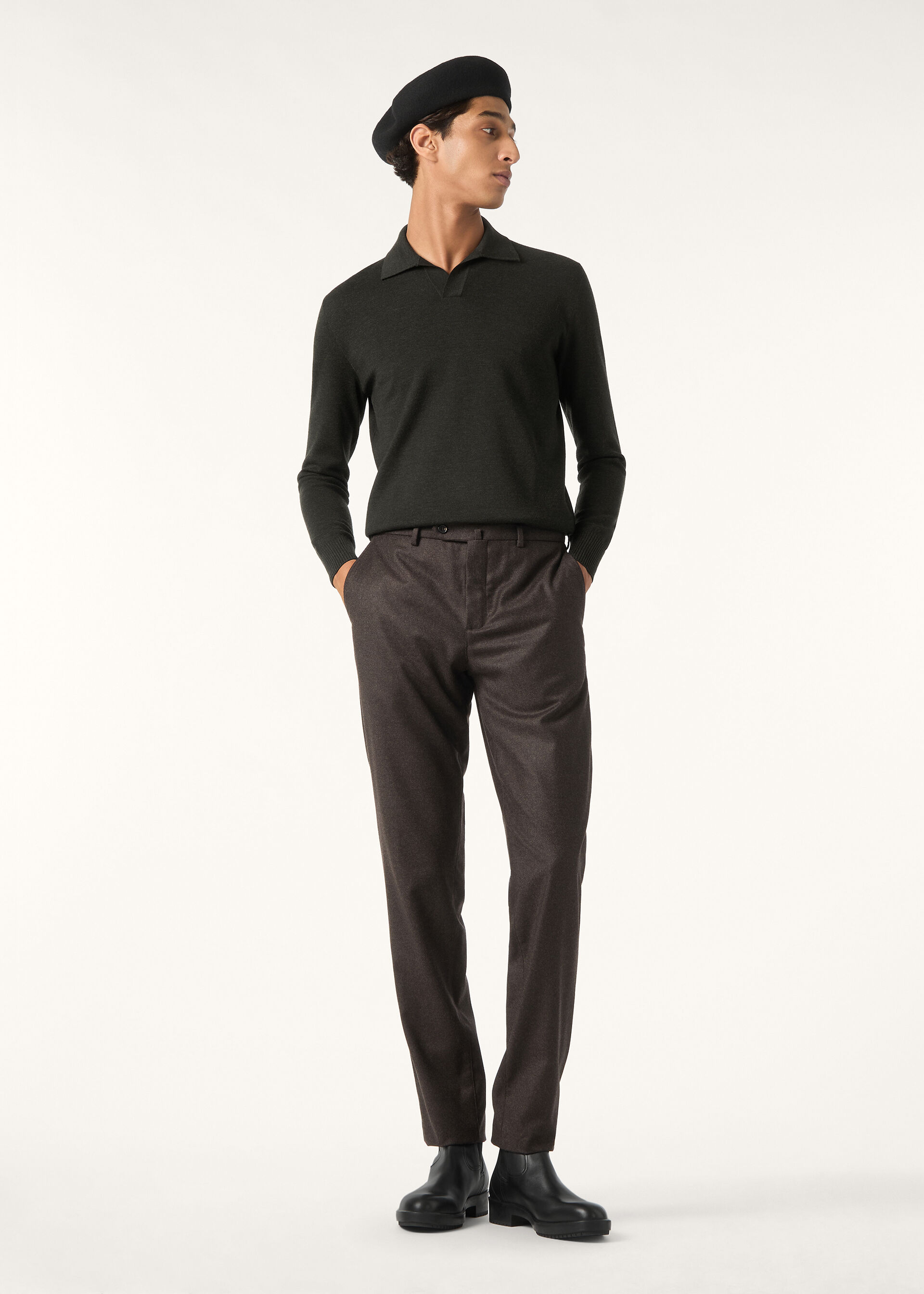 EMPIRE WISH WOOL POLO BUTTONLESS GG 18