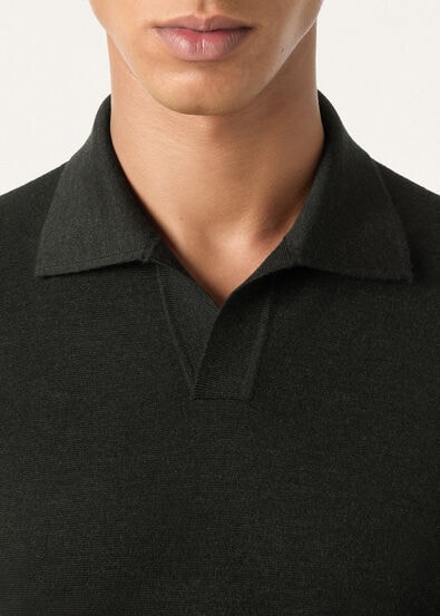 EMPIRE WISH WOOL POLO BUTTONLESS GG 18