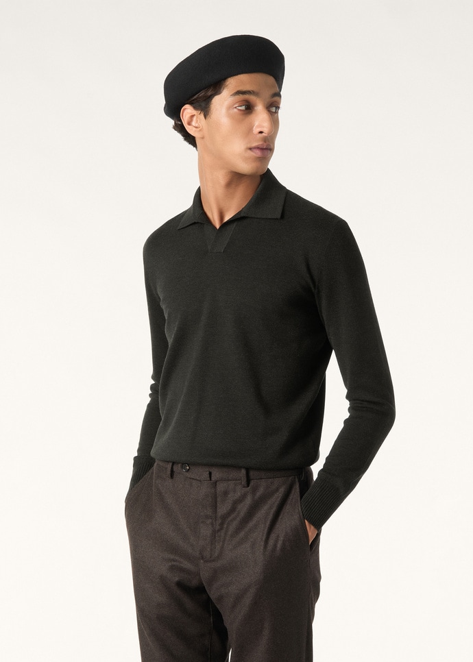 EMPIRE WISH WOOL POLO BUTTONLESS GG 18_FAL5279_51BX_3
