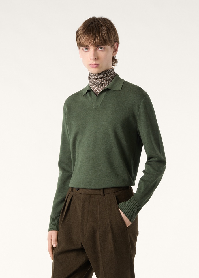 EMPIRE WISH WOOL POLO BUTTONLESS GG 18_FAL5279_51C2_3