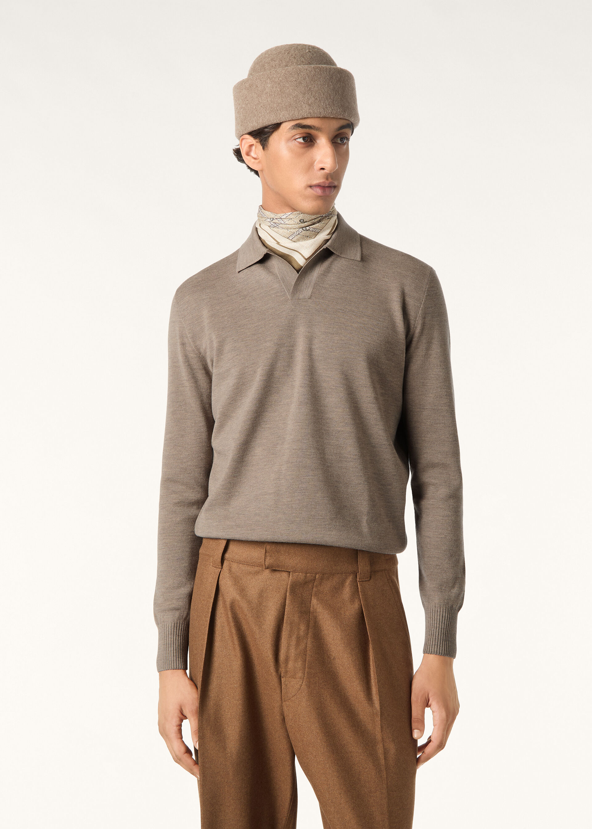 EMPIRE WISH WOOL POLO BUTTONLESS GG 18