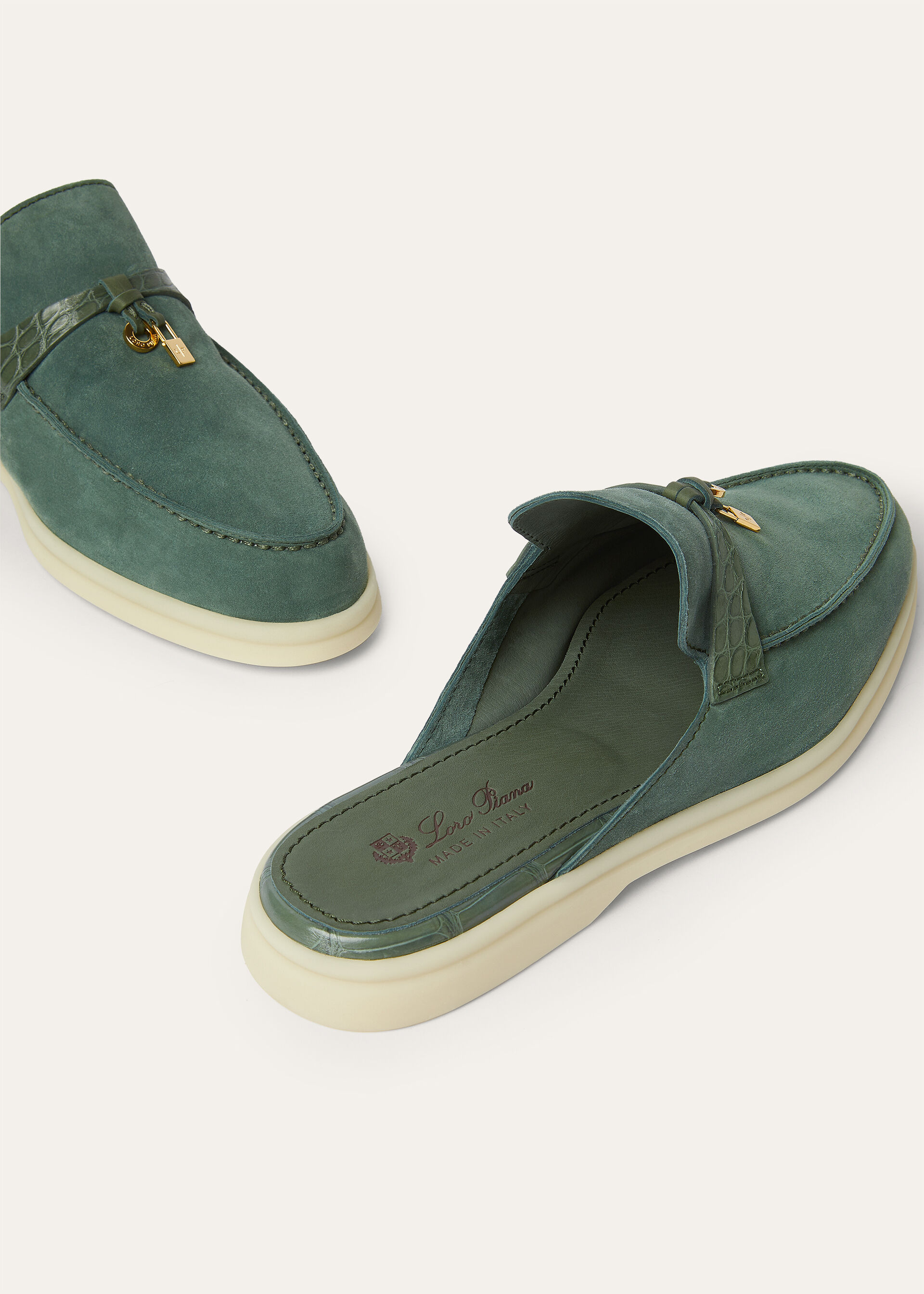 BABOUCHE CHARMS WALK SUEDE ALLIGATOR