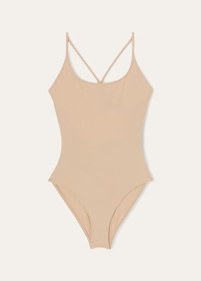 CROSSED STRAPS SWIMSUIT RESORT MARINE JERSEY
