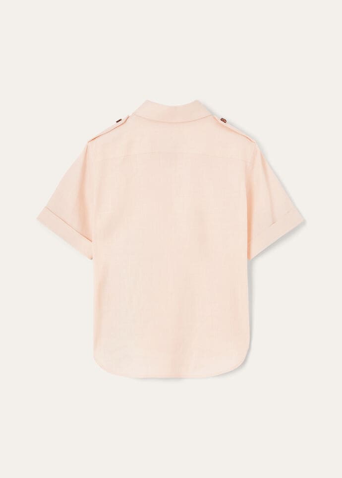 Loro Piana 最高級 半袖リネンシャツ 42　麻100％　M~L ピンク 2025年最新】Loro Piana シャツ・ブラウスの人気アイテム - メルカリ