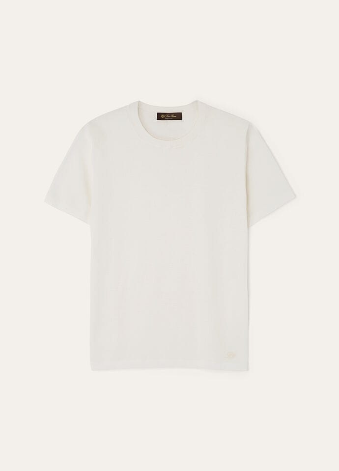 LOROPIANA アンシェラ クルネック Tシャツ FAM7984 1000 Angera Crewneck Cotton White | Loro Piana KR