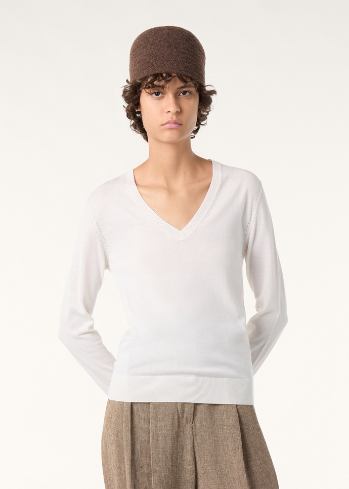 NEO PIUMA V NECK SWEATER CASHMERE GG 18_FAM9051_1000_3