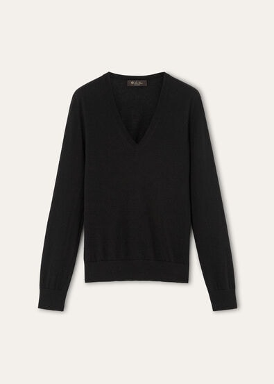 NEO PIUMA V NECK SWEATER CASHMERE GG 18