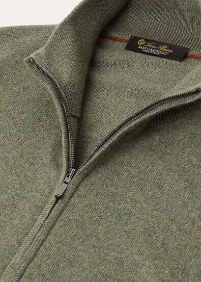 CLASSIC BABY CASHMERE BOMBER SWEATER ZIP GG 12