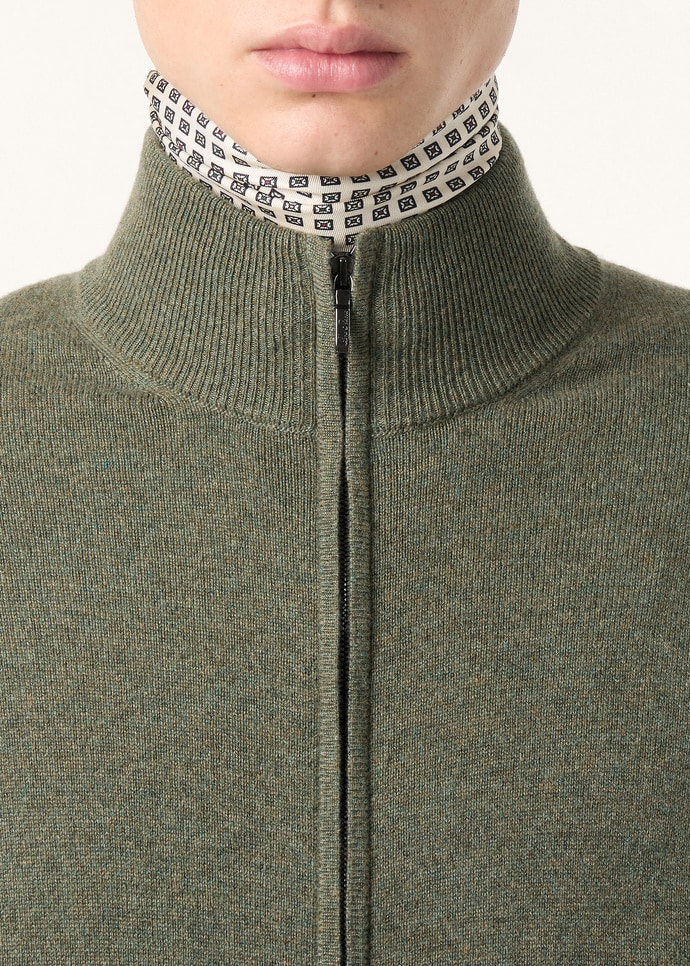 CLASSIC BABY CASHMERE BOMBER SWEATER ZIP GG 12_FAM9318_51BW_2