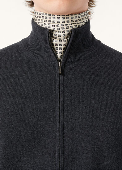 CLASSIC BABY CASHMERE BOMBER SWEATER ZIP GG 12
