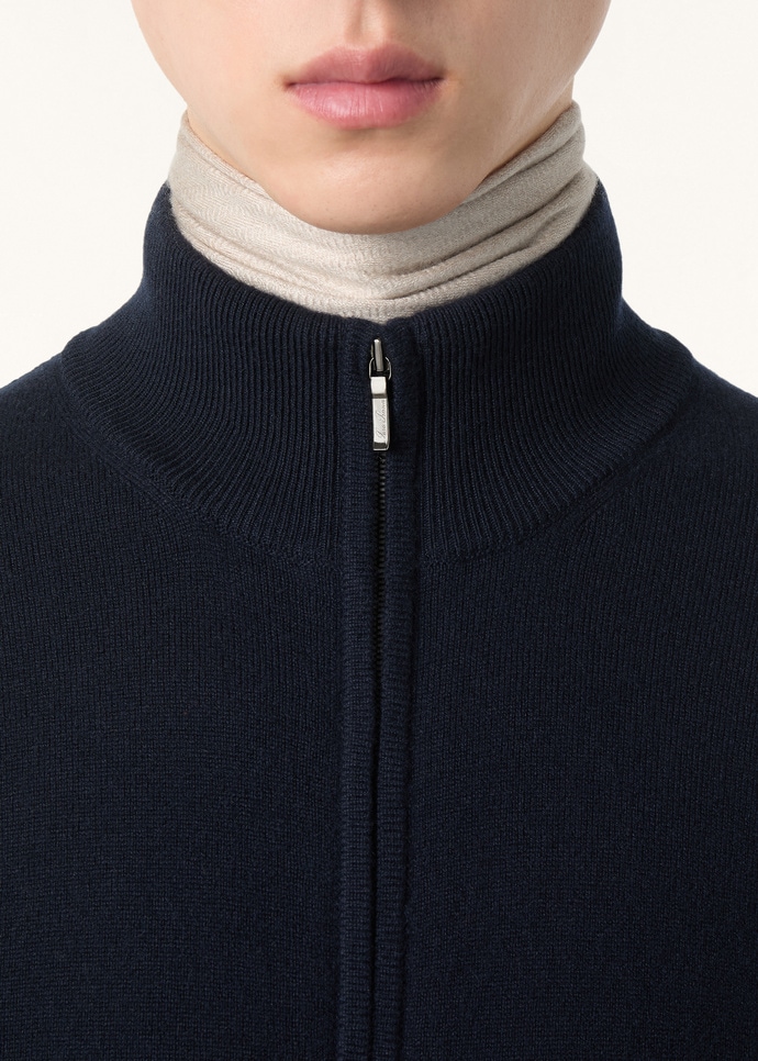 CLASSIC BABY CASHMERE BOMBER SWEATER ZIP GG 12_FAM9318_W000_2