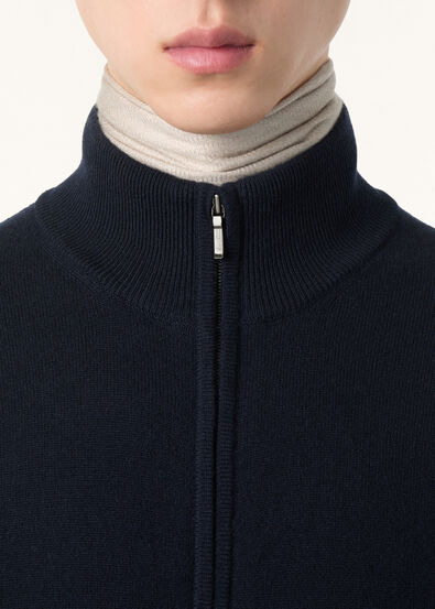 CLASSIC BABY CASHMERE BOMBER SWEATER ZIP GG 12