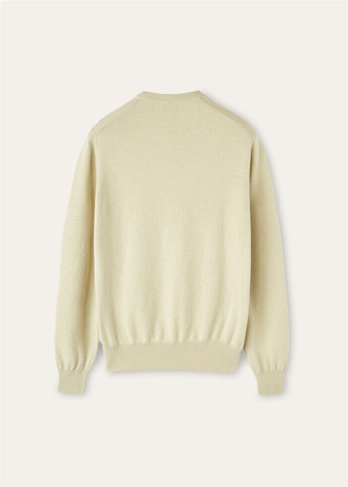 Classic Crewneck Baby Cashmere HELICRISUM MELANGE | Loro