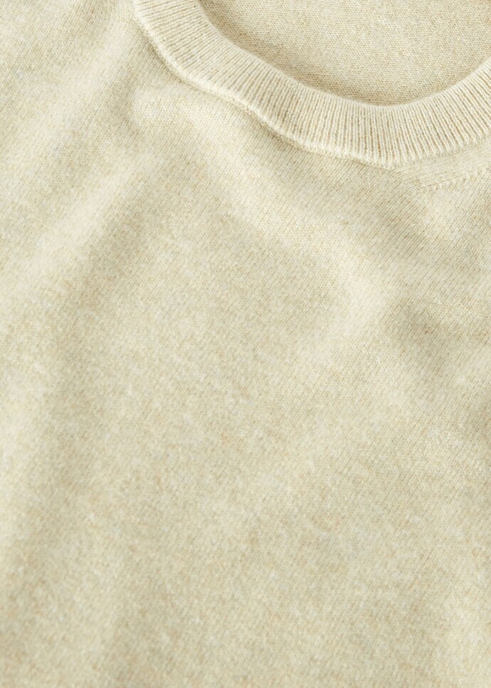 Classic Crewneck Baby Cashmere HELICRISUM MELANGE | Loro