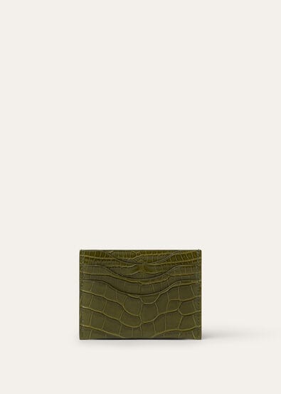 EXTRA CARDHOLDER GLAZED ALLIGATOR