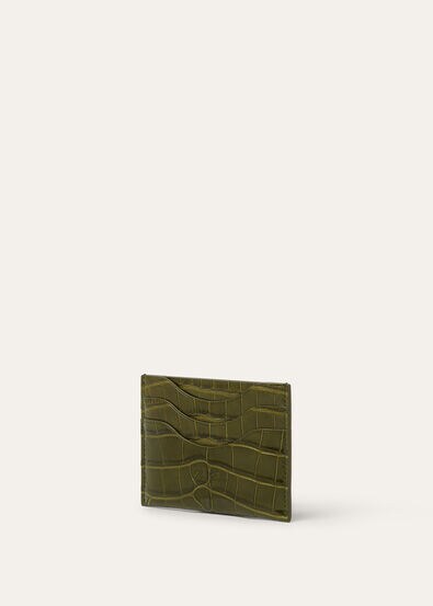 EXTRA CARDHOLDER GLAZED ALLIGATOR
