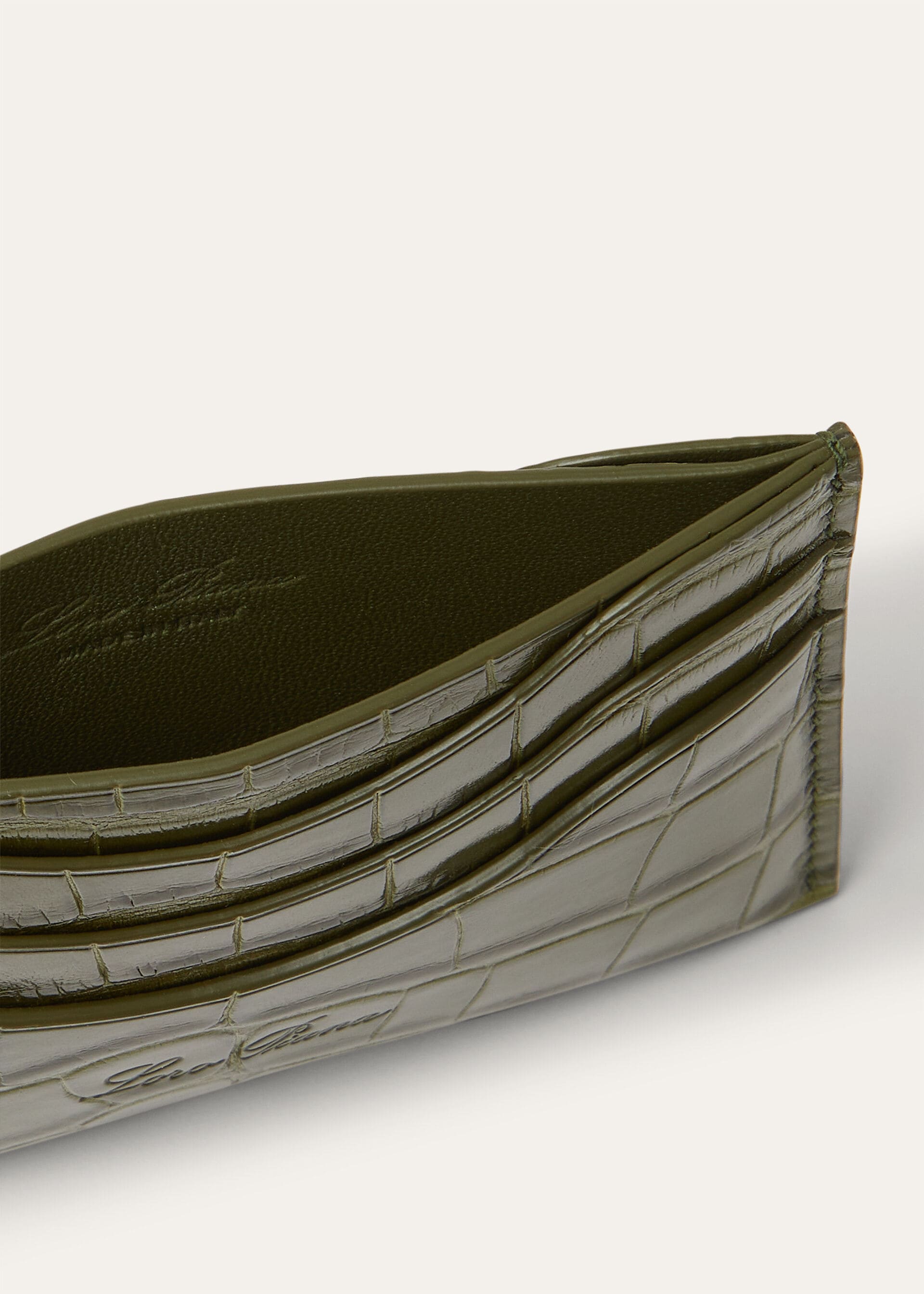 EXTRA CARDHOLDER GLAZED ALLIGATOR